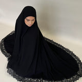 Tenue de prière - Noor Noire coton molleton