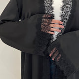 Kimono noir dentelle