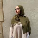 Liquid jersey lace hijab
