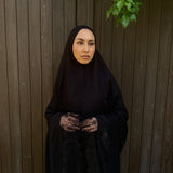 Tenue de prière - 100 % coton noir dentelle noir