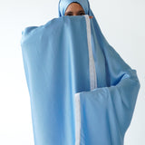 Tenue de prière en satin premium - Bleu ciel