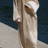 Robe en satin - Golden butter