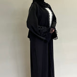 Kimono noir dentelle