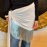 Jersey fringe hijab