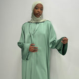 Robe en satin - Vert d’eau