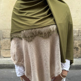 Liquid jersey lace hijab