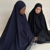 Tenue de prière - Noor bleu coton épais molleton