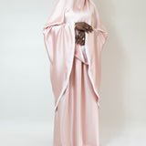 Tenue de prière en satin premium - Rose poudré