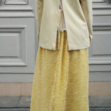 Jupe dentelle signature - Citron