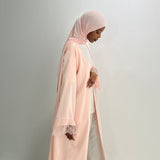 Kimono rose dentelle