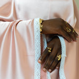 Tenue de prière en satin premium - Rose poudré