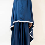 Tenue de prière en satin premium - Azur foncé