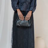 Jupe dentelle signature - Noire