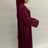 Robe en satin - Bordeau profond