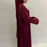 Robe en satin - Bordeau profond