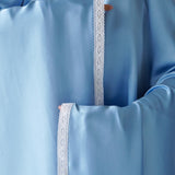 Tenue de prière en satin premium - Bleu ciel