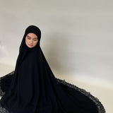 Tenue de prière - Noor Noire coton molleton