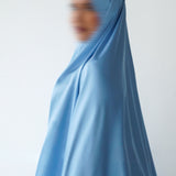 Tenue de prière en satin premium - Bleu ciel