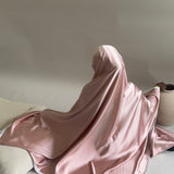 Tenue de prière en satin premium - Rose poudré