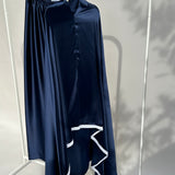 Tenue de prière en satin premium - Azur foncé