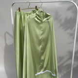 Tenue de prière en satin premium - Vert sauge